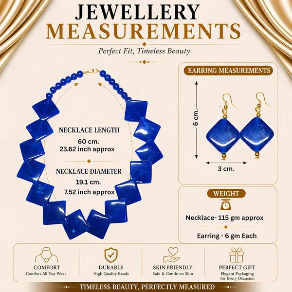 Diamond_Slab_Bead_Necklace_Earrings_Set_For_Women_Boho_Tribal_Marble_Amber_Stone_Look_Statement_Jewellery_Kite_Cut_Acrylic_Beads_Navratri_Diwali_Party_Gift