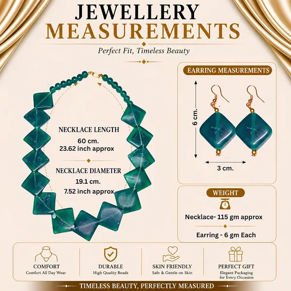 Diamond_Slab_Bead_Necklace_Earrings_Set_For_Women_Boho_Tribal_Marble_Amber_Stone_Look_Statement_Jewellery_Kite_Cut_Acrylic_Beads_Navratri_Diwali_Party_Gift