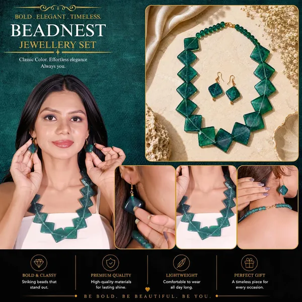 Diamond_Slab_Bead_Necklace_Earrings_Set_For_Women_Boho_Tribal_Marble_Amber_Stone_Look_Statement_Jewellery_Kite_Cut_Acrylic_Beads_Navratri_Diwali_Party_Gift