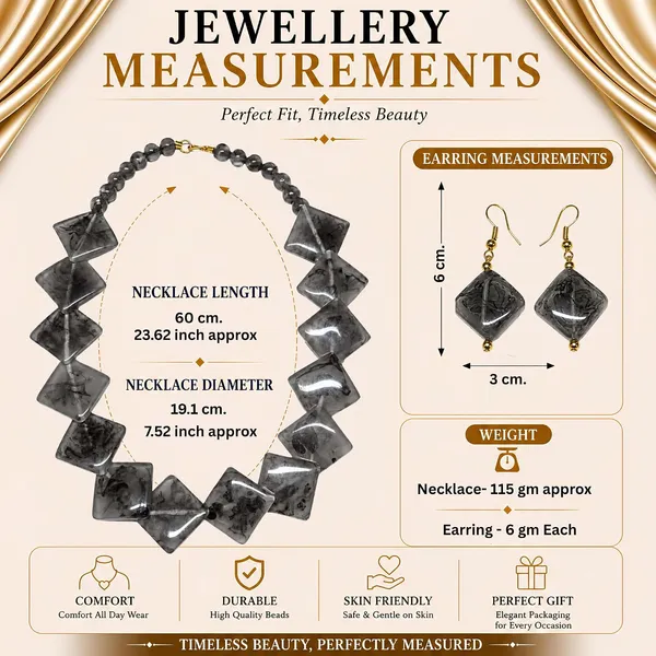 Diamond_Slab_Bead_Necklace_Earrings_Set_For_Women_Boho_Tribal_Marble_Amber_Stone_Look_Statement_Jewellery_Kite_Cut_Acrylic_Beads_Navratri_Diwali_Party_Gift