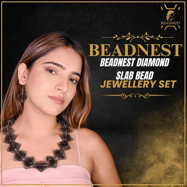 Diamond_Slab_Bead_Necklace_Earrings_Set_For_Women_Boho_Tribal_Marble_Amber_Stone_Look_Statement_Jewellery_Kite_Cut_Acrylic_Beads_Navratri_Diwali_Party_Gift