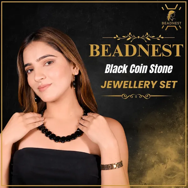 Product_Summary_Beadnest_Coin_Stone_Necklace_Set_For_Women_Handmade_Bead_Statement_Necklace_With_Earrings_Fashion_Jewellery_For_Party_Wedding_Office_Ethnic_Casual_Wear_Premium_Gift_For_Women