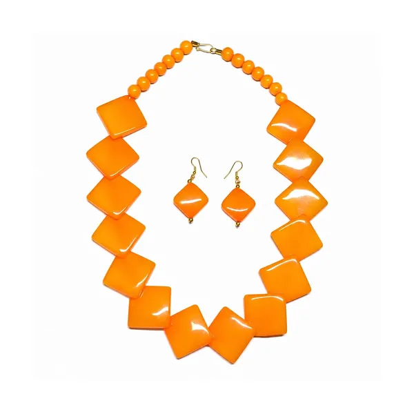 Diamond_Slab_Bead_Necklace_Earrings_Set_For_Women_Boho_Tribal_Marble_Amber_Stone_Look_Statement_Jewellery_Kite_Cut_Acrylic_Beads_Navratri_Diwali_Party_Gift