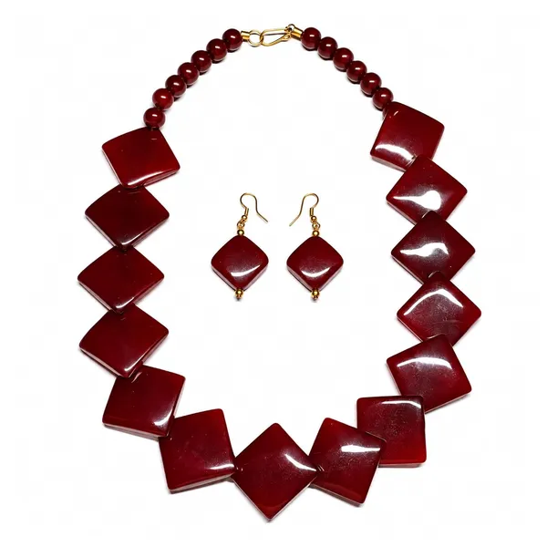 Diamond_Slab_Bead_Necklace_Earrings_Set_For_Women_Boho_Tribal_Marble_Amber_Stone_Look_Statement_Jewellery_Kite_Cut_Acrylic_Beads_Navratri_Diwali_Party_Gift