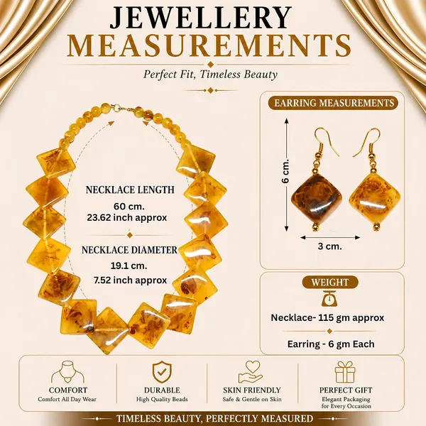 Diamond_Slab_Bead_Necklace_Earrings_Set_For_Women_Boho_Tribal_Marble_Amber_Stone_Look_Statement_Jewellery_Kite_Cut_Acrylic_Beads_Navratri_Diwali_Party_Gift