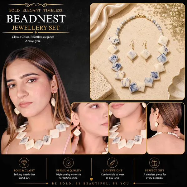 Diamond_Slab_Bead_Necklace_Earrings_Set_For_Women_Boho_Tribal_Marble_Amber_Stone_Look_Statement_Jewellery_Kite_Cut_Acrylic_Beads_Navratri_Diwali_Party_Gift