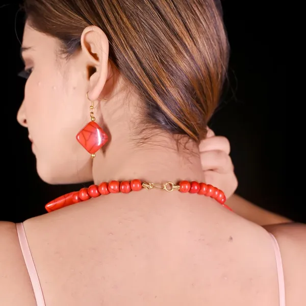 Diamond_Slab_Bead_Necklace_Earrings_Set_For_Women_Boho_Tribal_Marble_Amber_Stone_Look_Statement_Jewellery_Kite_Cut_Acrylic_Beads_Navratri_Diwali_Party_Gift