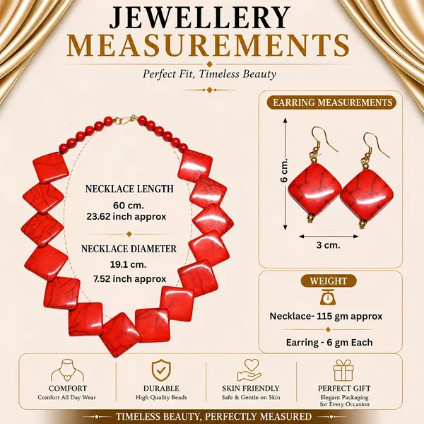 Diamond_Slab_Bead_Necklace_Earrings_Set_For_Women_Boho_Tribal_Marble_Amber_Stone_Look_Statement_Jewellery_Kite_Cut_Acrylic_Beads_Navratri_Diwali_Party_Gift
