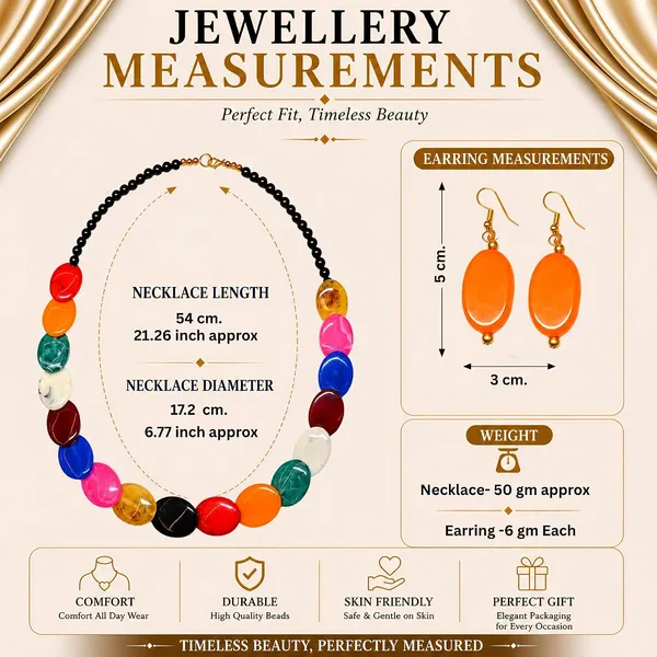 Confetti_Pebble_Bead_Necklace_Earrings_Set_For_Women_Boho_Tribal_Statement_Jewellery_Oval_Acrylic_Beads_Navratri_Diwali_Party_Gift