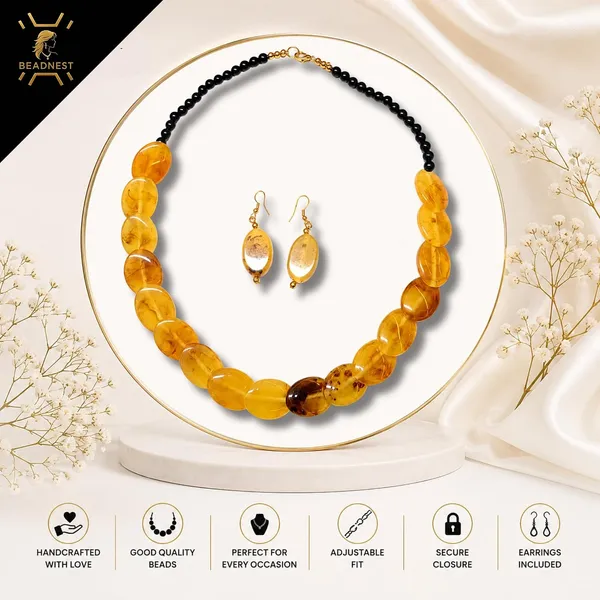 Confetti_Pebble_Bead_Necklace_Earrings_Set_For_Women_Boho_Tribal_Statement_Jewellery_Oval_Acrylic_Beads_Navratri_Diwali_Party_Gift