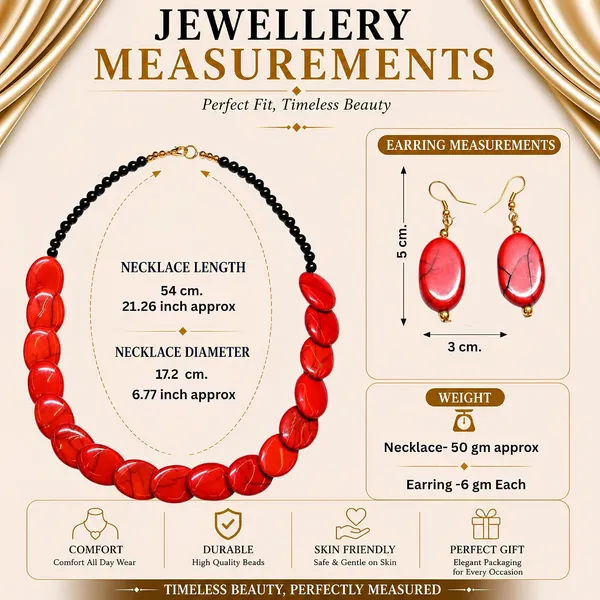 Confetti_Pebble_Bead_Necklace_Earrings_Set_For_Women_Boho_Tribal_Statement_Jewellery_Oval_Acrylic_Beads_Navratri_Diwali_Party_Gift