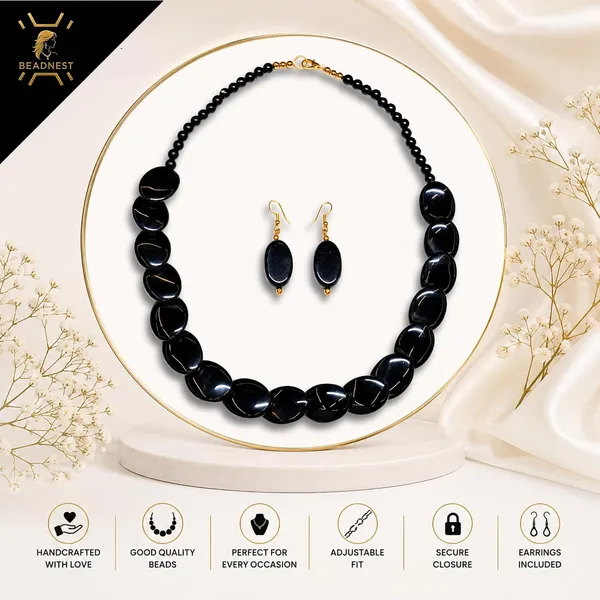 Confetti_Pebble_Bead_Necklace_Earrings_Set_For_Women_Boho_Tribal_Statement_Jewellery_Oval_Acrylic_Beads_Navratri_Diwali_Party_Gift