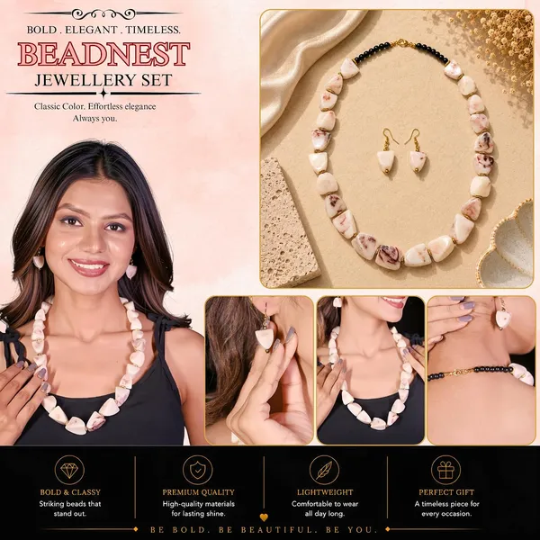 Ember_Marble_Nugget_Bead_Necklace_Earrings_Set_For_Women_Bold_Red_Boho_Tribal_Afghani_Statement_Jewellery_Acrylic_Stone_Look_Karwa_Chauth_Diwali_Wedding_Gift_Stone_Look_Statement_Jewellery_Kite_Cut_Acrylic_Beads_Navratri_Diwali_Party_Gift