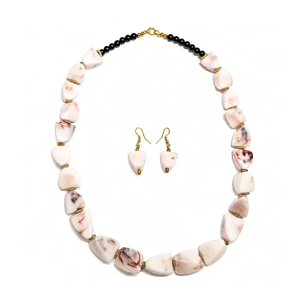 Ember_Marble_Nugget_Bead_Necklace_Earrings_Set_For_Women_Bold_Red_Boho_Tribal_Afghani_Statement_Jewellery_Acrylic_Stone_Look_Karwa_Chauth_Diwali_Wedding_Gift_Stone_Look_Statement_Jewellery_Kite_Cut_Acrylic_Beads_Navratri_Diwali_Party_Gift