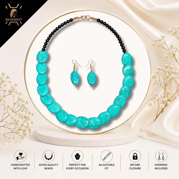 Confetti_Pebble_Bead_Necklace_Earrings_Set_For_Women_Boho_Tribal_Statement_Jewellery_Oval_Acrylic_Beads_Navratri_Diwali_Party_Gift