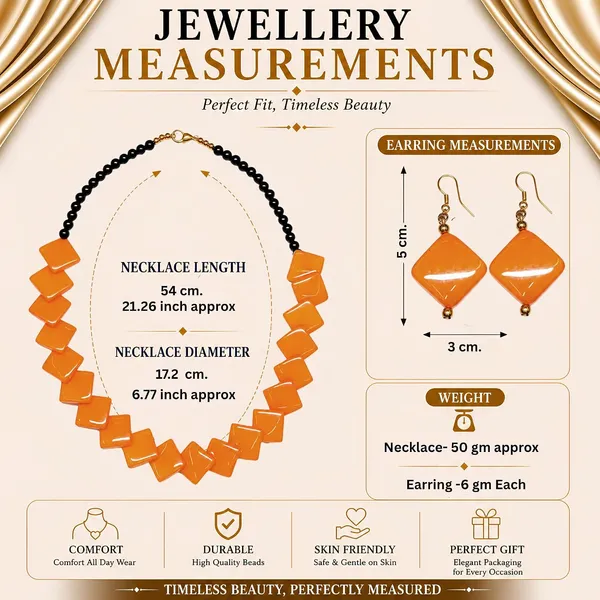 Zigzag_Kite_Bead_Necklace_Earrings_Set_For_Women_Hot_Pink_Boho_Tribal_Geometric_Statement_Jewellery_Acrylic_Stone_Look_Beads_Navratri_Diwali_Party_Gift