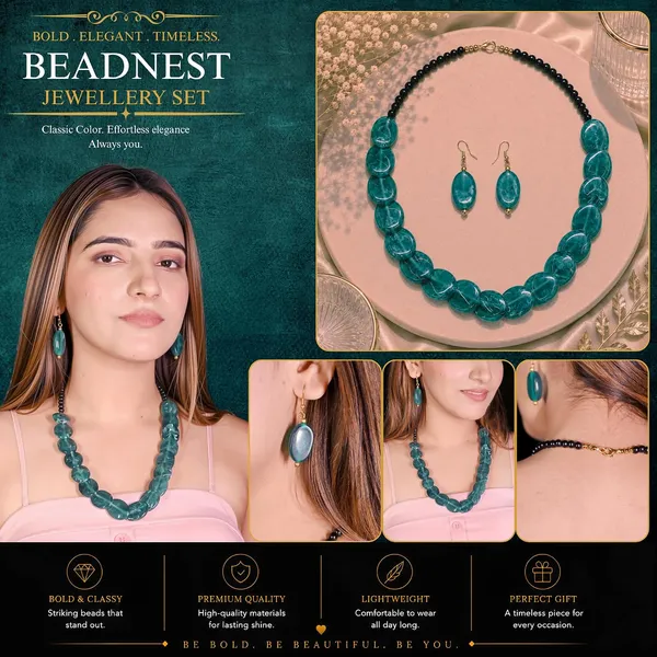 Confetti_Pebble_Bead_Necklace_Earrings_Set_For_Women_Boho_Tribal_Statement_Jewellery_Oval_Acrylic_Beads_Navratri_Diwali_Party_Gift
