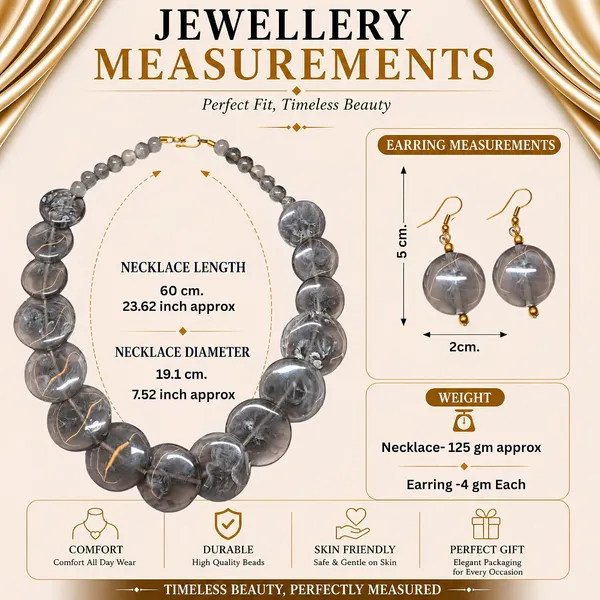 Big_Coin_Acrylic_Necklace_Set_For_Women_Handmade_Bead_Statement_Necklace_With_Earrings_Fashion_Jewellery_For_Party_Wedding_Office_Ethnic_Casual_Wear_Premium_Gift_For_Women