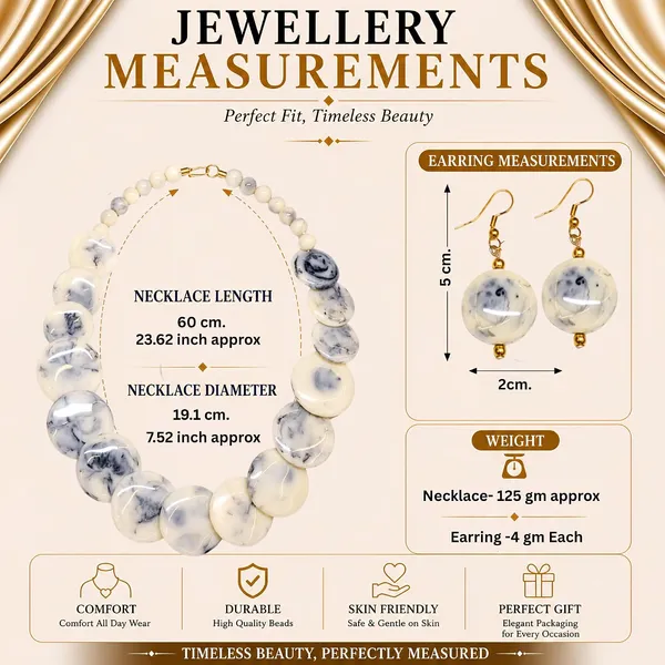 Big_Coin_Acrylic_Necklace_Set_For_Women_Handmade_Bead_Statement_Necklace_With_Earrings_Fashion_Jewellery_For_Party_Wedding_Office_Ethnic_Casual_Wear_Premium_Gift_For_Women