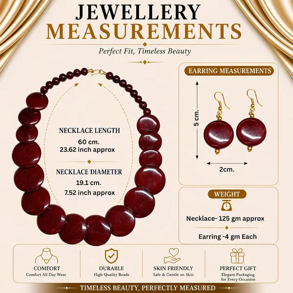 Big_Coin_Acrylic_Necklace_Set_For_Women_Handmade_Bead_Statement_Necklace_With_Earrings_Fashion_Jewellery_For_Party_Wedding_Office_Ethnic_Casual_Wear_Premium_Gift_For_Women