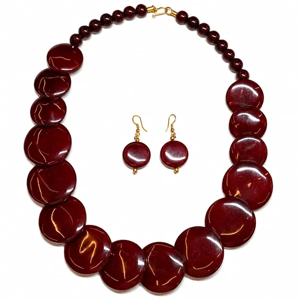 Big_Coin_Acrylic_Necklace_Set_For_Women_Handmade_Bead_Statement_Necklace_With_Earrings_Fashion_Jewellery_For_Party_Wedding_Office_Ethnic_Casual_Wear_Premium_Gift_For_Women