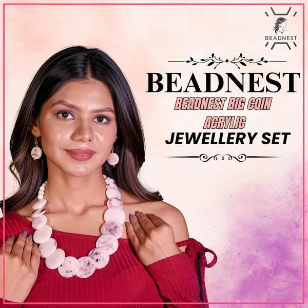Product_Summary_Beadnest_Big_Coin_Acrylic_Necklace_Set_For_Women_Handmade_Bead_Statement_Necklace_With_Earrings_Fashion_Jewellery_For_Party_Wedding_Office_Ethnic_Casual_Wear_Premium_Gift_For_Women