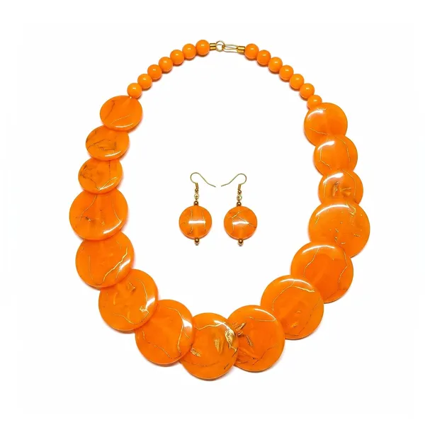 Big_Coin_Acrylic_Necklace_Set_For_Women_Handmade_Bead_Statement_Necklace_With_Earrings_Fashion_Jewellery_For_Party_Wedding_Office_Ethnic_Casual_Wear_Premium_Gift_For_Women