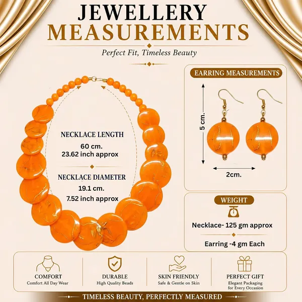 Big_Coin_Acrylic_Necklace_Set_For_Women_Handmade_Bead_Statement_Necklace_With_Earrings_Fashion_Jewellery_For_Party_Wedding_Office_Ethnic_Casual_Wear_Premium_Gift_For_Women