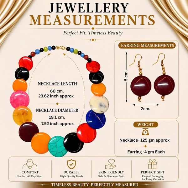 Big_Coin_Acrylic_Necklace_Set_For_Women_Handmade_Bead_Statement_Necklace_With_Earrings_Fashion_Jewellery_For_Party_Wedding_Office_Ethnic_Casual_Wear_Premium_Gift_For_Women