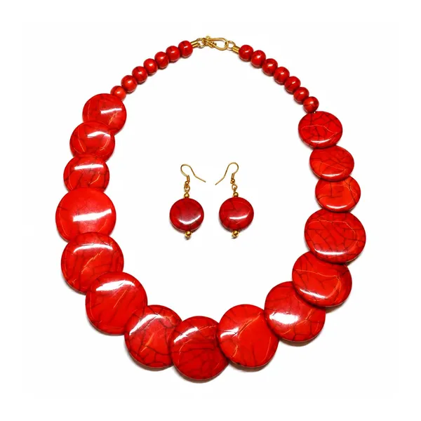 Big_Coin_Acrylic_Necklace_Set_For_Women_Handmade_Bead_Statement_Necklace_With_Earrings_Fashion_Jewellery_For_Party_Wedding_Office_Ethnic_Casual_Wear_Premium_Gift_For_Women