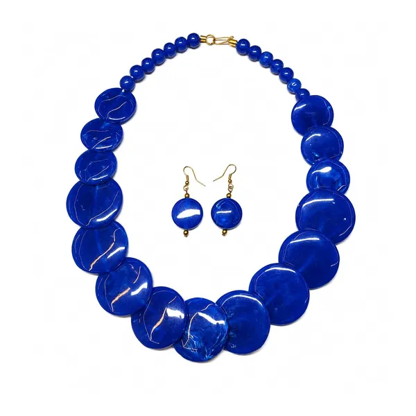 Big_Coin_Acrylic_Necklace_Set_For_Women_Handmade_Bead_Statement_Necklace_With_Earrings_Fashion_Jewellery_For_Party_Wedding_Office_Ethnic_Casual_Wear_Premium_Gift_For_Women