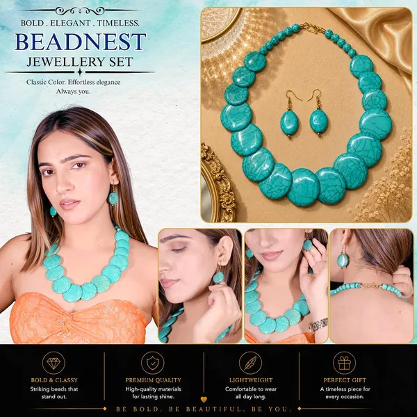 Big_Coin_Acrylic_Necklace_Set_For_Women_Handmade_Bead_Statement_Necklace_With_Earrings_Fashion_Jewellery_For_Party_Wedding_Office_Ethnic_Casual_Wear_Premium_Gift_For_Women