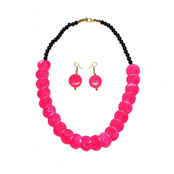 Coin_Stone_Necklace_Set_For_Women_Handmade_Bead_Statement_Necklace_With_Earrings_Fashion_Jewellery_For_Party_Wedding_Office_Ethnic_Casual_Wear_Premium_Gift_For_Women