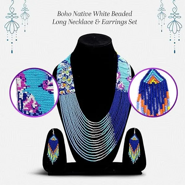 Chandair_Peacock_Handcrafted_Nature_Wildlife_Seed_Bead_Necklace_Earring_Set_Tribal_Boho_Long_Beaded_Jewellery_Ethnic_Statement_Necklace_For_Women_Navratri_Diwali_Gift