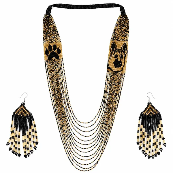 Chandair_Peacock_Handcrafted_Nature_Wildlife_Seed_Bead_Necklace_Earring_Set_Tribal_Boho_Long_Beaded_Jewellery_Ethnic_Statement_Necklace_For_Women_Navratri_Diwali_Gift