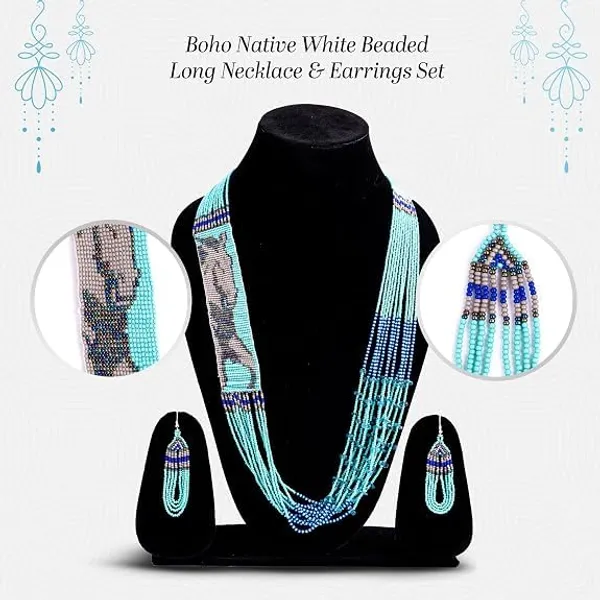 Chandair_Peacock_Handcrafted_Nature_Wildlife_Seed_Bead_Necklace_Earring_Set_Tribal_Boho_Long_Beaded_Jewellery_Ethnic_Statement_Necklace_For_Women_Navratri_Diwali_Gift