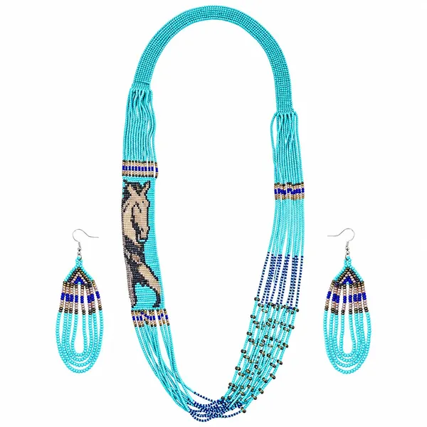Chandair_Peacock_Handcrafted_Nature_Wildlife_Seed_Bead_Necklace_Earring_Set_Tribal_Boho_Long_Beaded_Jewellery_Ethnic_Statement_Necklace_For_Women_Navratri_Diwali_Gift
