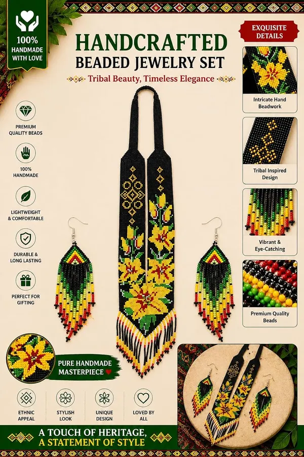 Handcrafted_Floral_Geometric_Seed_Bead_Necklace_Earring_Set_Tribal_Boho_Long_Beaded_Jewellery_Ethnic_Statement_Necklace_For_Women_Navratri_Diwali_Gift_17_Designs