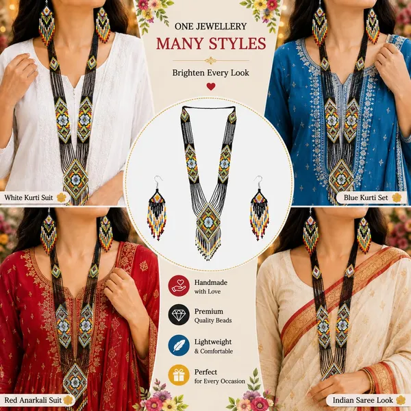 Handcrafted_Floral_Geometric_Seed_Bead_Necklace_Earring_Set_Tribal_Boho_Long_Beaded_Jewellery_Ethnic_Statement_Necklace_For_Women_Navratri_Diwali_Gift_17_Designs