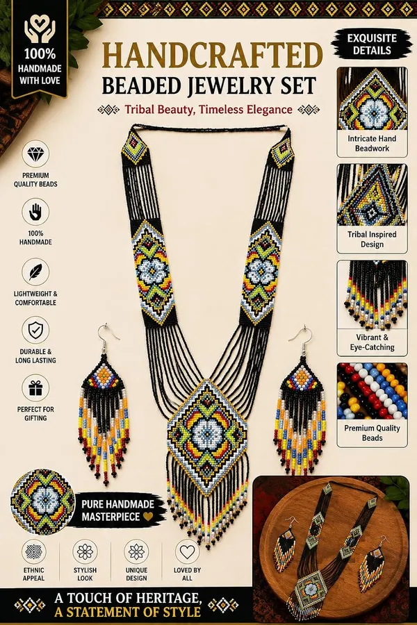 Handcrafted_Floral_Geometric_Seed_Bead_Necklace_Earring_Set_Tribal_Boho_Long_Beaded_Jewellery_Ethnic_Statement_Necklace_For_Women_Navratri_Diwali_Gift_17_Designs