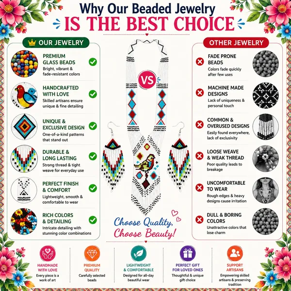 Chandair_Peacock_Handcrafted_Nature_Wildlife_Seed_Bead_Necklace_Earring_Set_Tribal_Boho_Long_Beaded_Jewellery_Ethnic_Statement_Necklace_For_Women_Navratri_Diwali_Gift