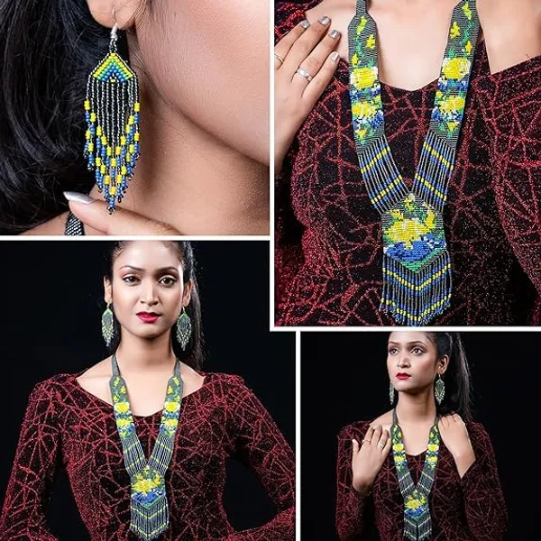Handcrafted_Floral_Geometric_Seed_Bead_Necklace_Earring_Set_Tribal_Boho_Long_Beaded_Jewellery_Ethnic_Statement_Necklace_For_Women_Navratri_Diwali_Gift_17_Designs
