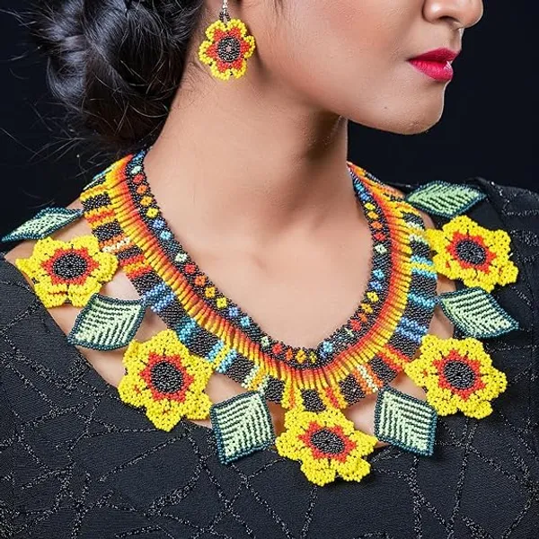 Handcrafted_Floral_Geometric_Seed_Bead_Necklace_Earring_Set_Tribal_Boho_Long_Beaded_Jewellery_Ethnic_Statement_Necklace_For_Women_Navratri_Diwali_Gift_17_Designs