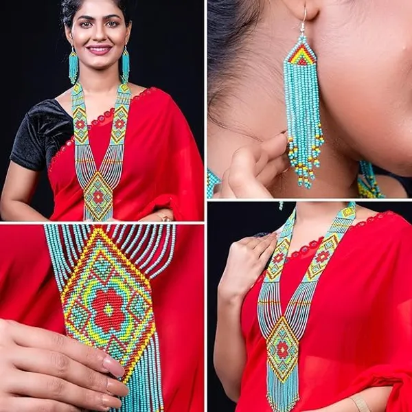 Handcrafted_Floral_Geometric_Seed_Bead_Necklace_Earring_Set_Tribal_Boho_Long_Beaded_Jewellery_Ethnic_Statement_Necklace_For_Women_Navratri_Diwali_Gift_17_Designs