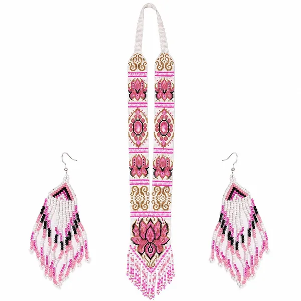 Handcrafted_Floral_Geometric_Seed_Bead_Necklace_Earring_Set_Tribal_Boho_Long_Beaded_Jewellery_Ethnic_Statement_Necklace_For_Women_Navratri_Diwali_Gift_17_Designs