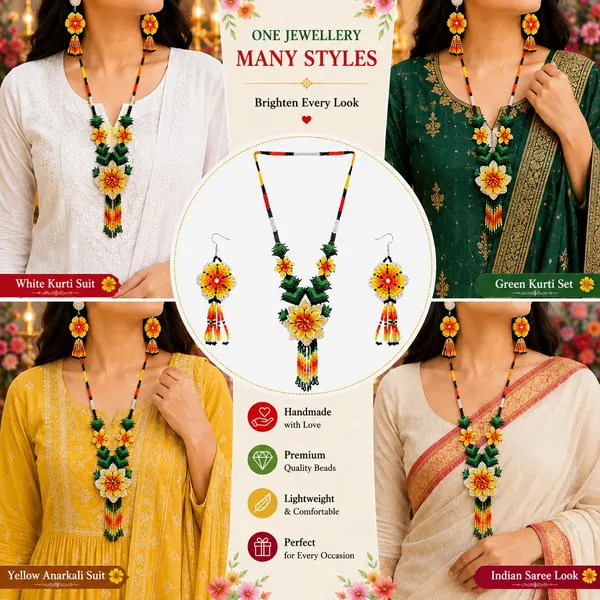 Handcrafted_Floral_Geometric_Seed_Bead_Necklace_Earring_Set_Tribal_Boho_Long_Beaded_Jewellery_Ethnic_Statement_Necklace_For_Women_Navratri_Diwali_Gift_17_Designs