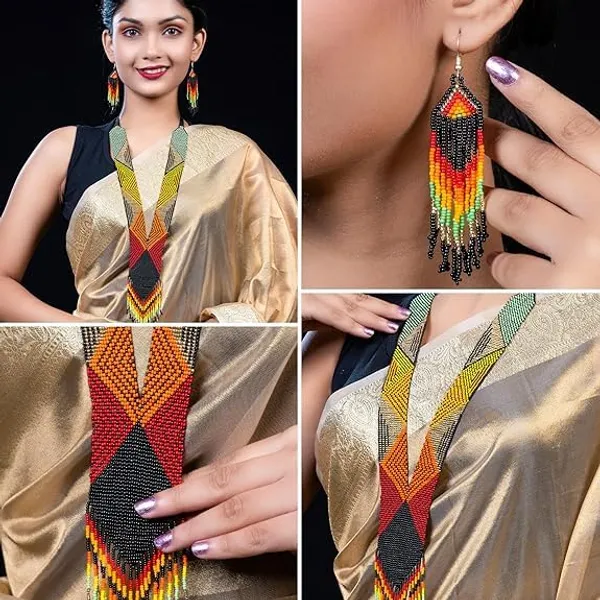 Handcrafted_Floral_Geometric_Seed_Bead_Necklace_Earring_Set_Tribal_Boho_Long_Beaded_Jewellery_Ethnic_Statement_Necklace_For_Women_Navratri_Diwali_Gift_17_Designs