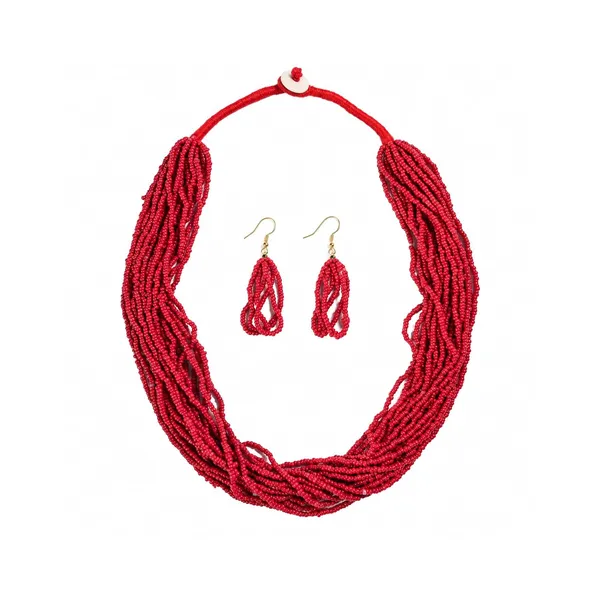 Product_Summary_Beadnest_Multi_Strand_Seed_Bead_Cascade_Necklace_Earrings_Set_Available_In_12_Vibrant_Colours_Handmade_Boho_Layered_Statement_Jewellery_For_Women_Adjustable_Ethnic_Tribal_Necklace_For_Festive