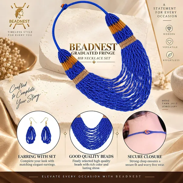 Product_Summary_Beadnest_Graduated_Fringe_Bib_Necklace_Earrings_Set_Available_In_12_Vibrant_Colours_Handmade_Multi_Layer_Seed_Bead_Statement_Jewellery_For_Women_Boho_Tribal_Necklace