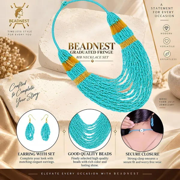 Product_Summary_Beadnest_Graduated_Fringe_Bib_Necklace_Earrings_Set_Available_In_12_Vibrant_Colours_Handmade_Multi_Layer_Seed_Bead_Statement_Jewellery_For_Women_Boho_Tribal_Necklace